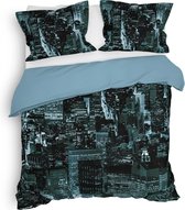 Heckett & Lane Brasco Dekbedovertrek - Lits-jumeaux - 240x200/220 cm - City Blue