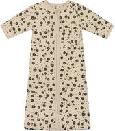 Prénatal winterslaapzak - Maat 68/74 - beige - lange mouwen - met bloemenprint