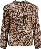 Object Blouse Objelke L/s Top 118 23037265 Sepia/leo Dames Maat - W36
