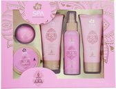 Cosmetica spa set 5 delig - beauty geschenkset - bad - bruisende badbal - bruisbal -  douchegel - douchegeschenkset - cadeau - cadeauset - geschenkset vrouwen - geschenkset mannen - geschenks