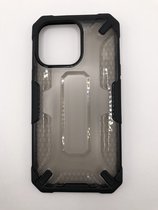 Premium Kwaliteit Hybride Armor Back cover case - Geschikt voor iPhone 13 Pro Max - Transparant achterkant / Zijkant Zwart
