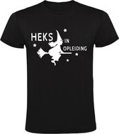 Heks in Opleiding | Kinder T-shirt 128 | Zwart | Halloween| Magie | Fantasie | Harry Potter