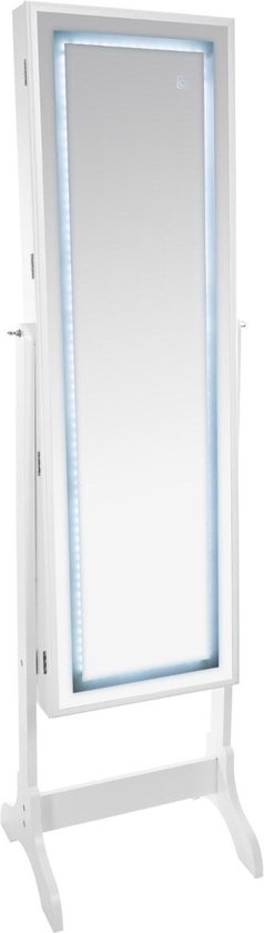 Armoire à Bijoux et miroir avec éclairage LED Hauteur 155 cm