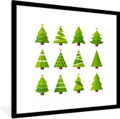 Illustration de Noël avec des sapins de Noël 40x40 cm