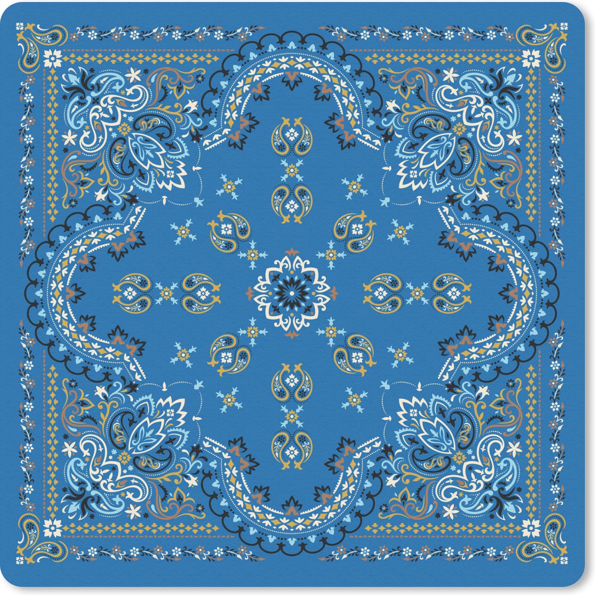 Muismat 30x30 cm - Mousepad Mandala - Patronen - Blauw - Muismatten