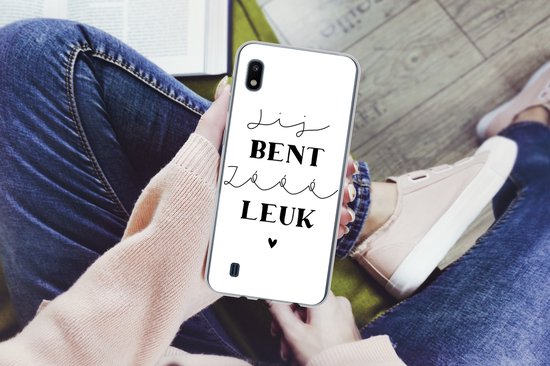 Coque Samsung Galaxy A10 - Citations - Mignon - Zwart - Wit - Siliconen