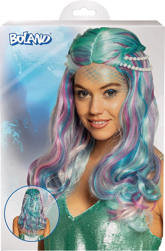 Boland Perruque Sea Pearl Mermaid Mesdames Multicolore Taille Unique