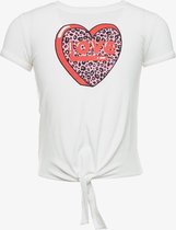 TwoDay geknoopt meisjes T-shirt - Wit - Maat 98/104