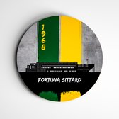 Muurcirkel Fortuna Sittard | wandecoratie voetbal | dibond wanddecoratie