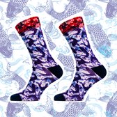 Sock My Feet - Grappige sokken heren - Maat 43-46 - Sock My Blue Fish 2 pack - Vissen sokken - Funny Socks - Vrolijke sokken - Leuke sokken - Fashion statement - Gekke sokken - Grappige cadeaus - Socks First.