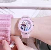 kinderhorloge - frozen- met licht - roze