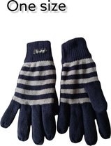 Thinsulate Gebreide Handschoenen - Winterhandschoenen - Navy/Grey - One Size