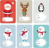 Without Lemons 250 kerst cadeau sticker labels | Kerstlabels 7.5x5 cm | Feestdagen | Stickers | Sluitstickers | Kerstman | Kerstboom | Rendier | Cadeau | Verpakking | Verzenden |We