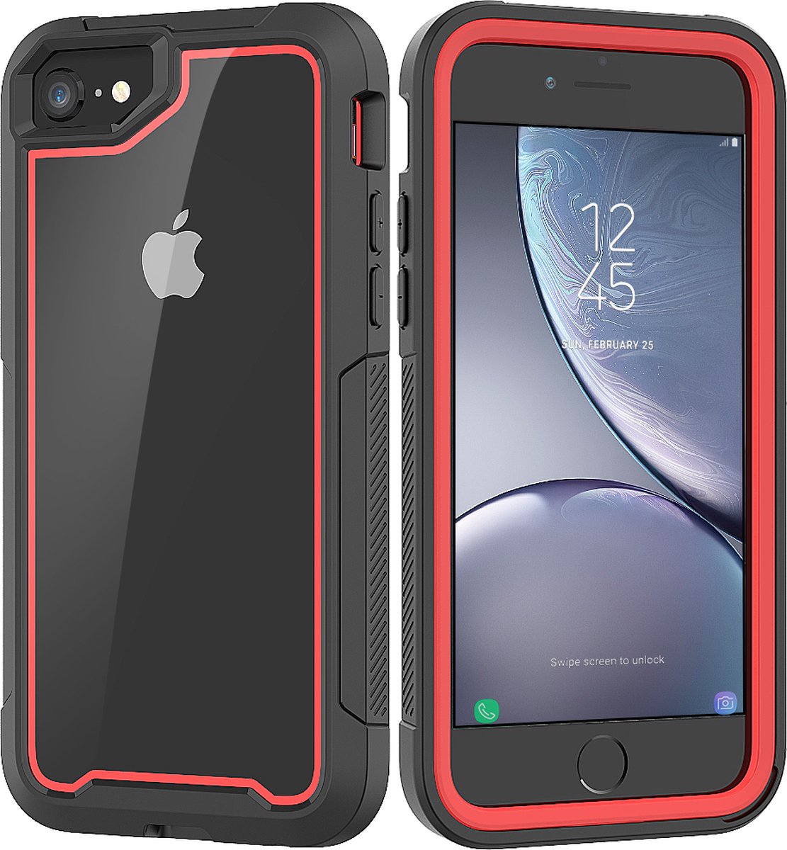 Backcover geschikt voor Apple iPhone 6 - 6s - Rood - Shockproof - Drop Tested