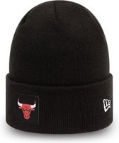 New Era Chicago Bulls Team Logo Black Cuff Beanie Hat Muts