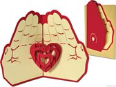 Popcards popupkaarten – Liefde I love you, ik houd van je, rood hart Valentijn Moederdag Singles Day pop-up kaart 3D wenskaart