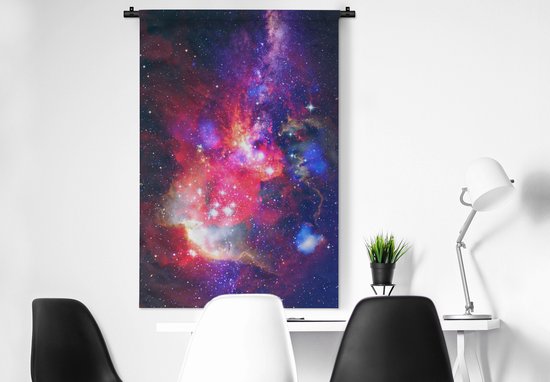 Tapisserie - Etoiles - Espace - Rouge - 90x135 cm - Tapisserie