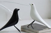 Crazy Clay Art - houten vogel - zwart