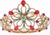 Kroon - Tiara - Metaal - Roze/Goud - Kroontje - Prinsessenkroon - Prinses - Metalen kroon - Koninginnen kroon - Verkleden