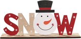 Kerst decoratie SNOW - Kerstdecoratie - Kerstaccessoires - Houten decoratie