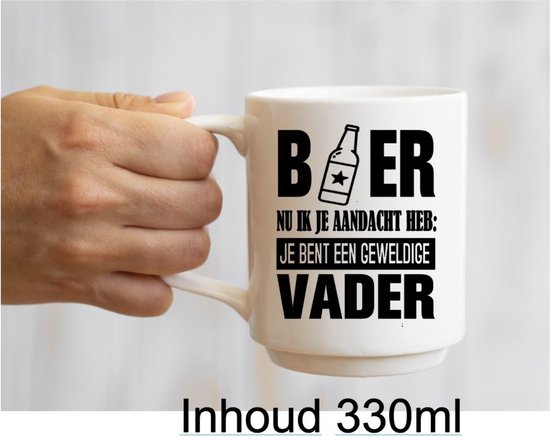 Bedrukte Beker Bier - Papa - Vader -Gein -Mok - Koffie - Thee -Verjaardag -  Geschenk... | bol.com