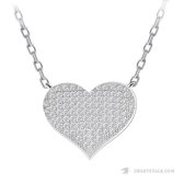 Juwelier Zwartevalk - Zilveren (gerhodineerd) ketting met hart 25.267