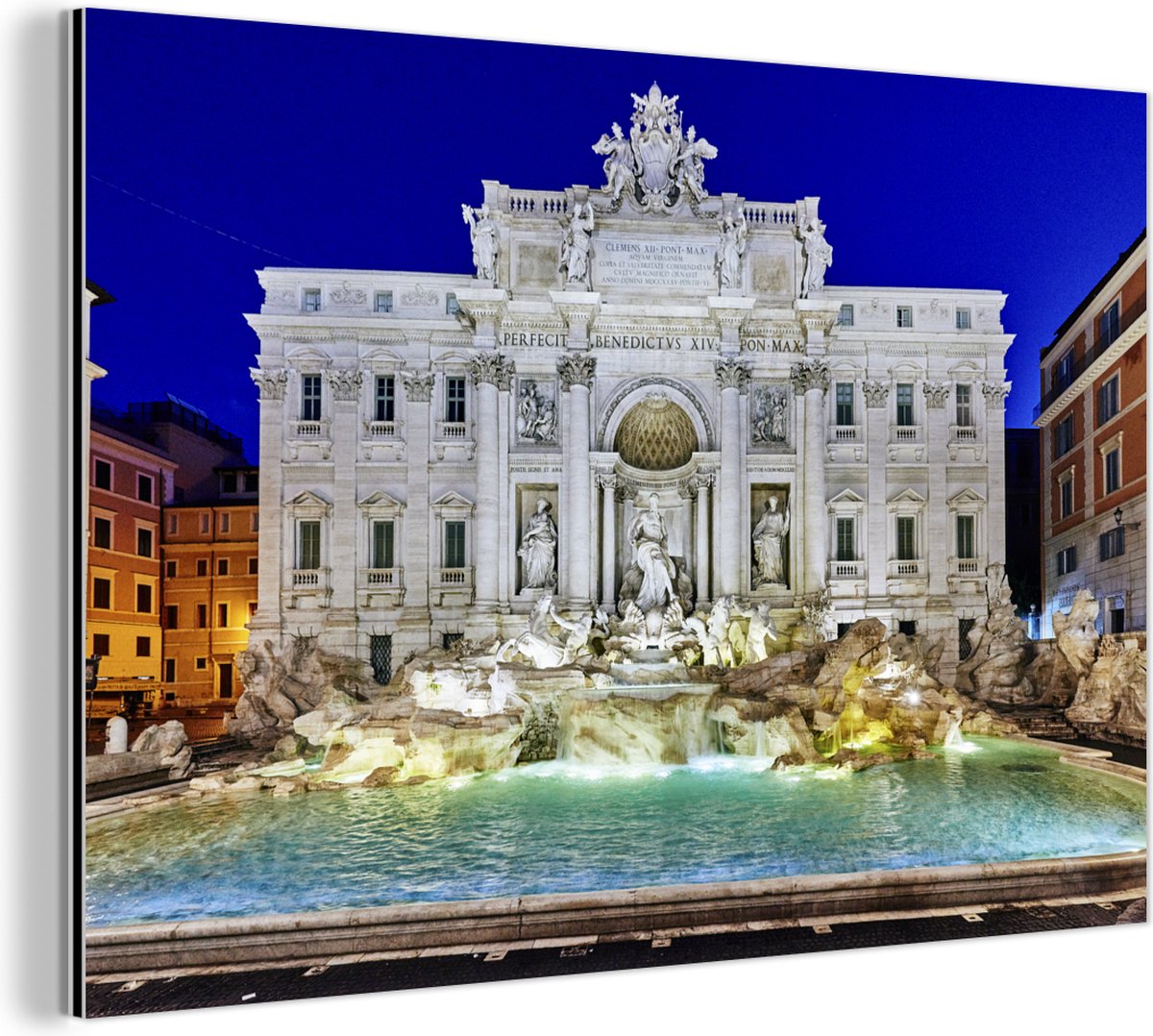 Wanddecoratie Metaal - Aluminium Schilderij Industrieel - Verlichting - Fontein - Rome - 9