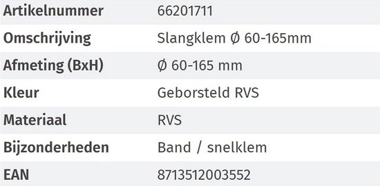 Slangklem 60-165mm van Merkloos — afbeelding 3