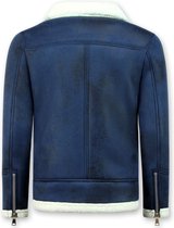 Tony Backer Imitation Fur Coat - Lammy Coat - Navy Jacket / Men Winter Jacket Men Jacket Size L
