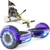 Evercross 6.5 inch Hoverboard ,Elektrische Zelfbalancerende Scooter + TAOTAO moederbord,Bluetooth Speaker,LED verlichting - Blauw Camo