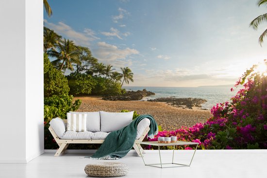 Papier peint Papier peint photo en vinyle - Plage sur la côte largeur 420 cm x hauteur 280 cm - Tirage photo sur papier peint (disponible en 7 tailles)