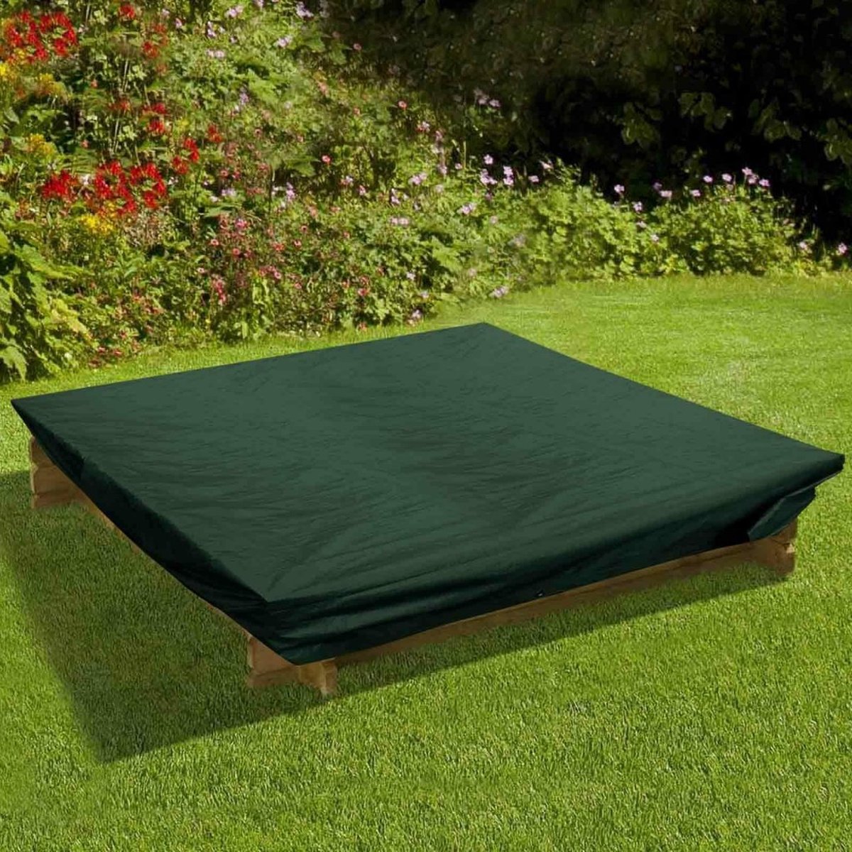 Heavy Duty Afdekzeil Beschermhoes Afdekhoes - Universele Zeildoek Cover Hoes - Regenhoes Afdekzeil - Dekzeil - Bouwzeil Zeil Doek - Voor Zwembad/Tuinmeubelen/Voertuig/Tuin/Fietsen/Zandbak/Aanhangwagen - 140g/m² - Extra Dik 12m2 - Groen 3x4 M — afbeelding 3