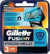 Gillette Fusion Proshield Chill - 5 blades - 3 stuks - opzet stukjes - scheermesjes