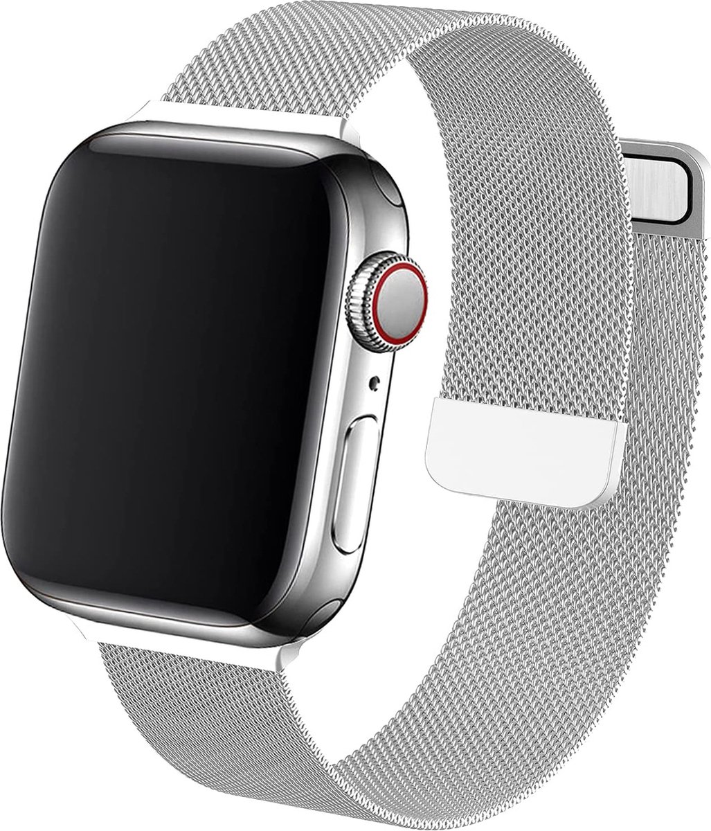 Bandje geschikt voor Apple Watch 44 mm Series 5 - Zilver Milanese Band