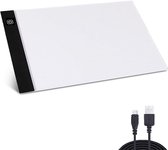 Elice Tekenbord met licht - Tekenbord kinderen - A4 - Tekenbord led - 3 Lichtstanden - Acryl - Zwart