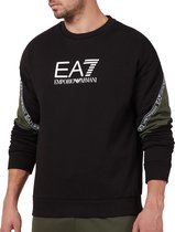 EA7 Train Athletic Colour Block Trui - Mannen - zwart - donkergroen - wit