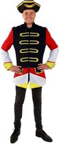 PartyXplosion - Brabant & Oeteldonk Kostuum - Officier In De Orde Van Oeteldonk Jas Man - rood,geel,wit / beige - Maat 58 - Carnavalskleding - Verkleedkleding