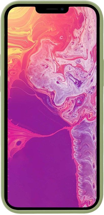 Coque iPhone 13 Pro en Siliconen avec protection d'écran - Coque iPhone 13 Pro avec protection d'écran Verte - Coque iPhone 13 Pro - Verte