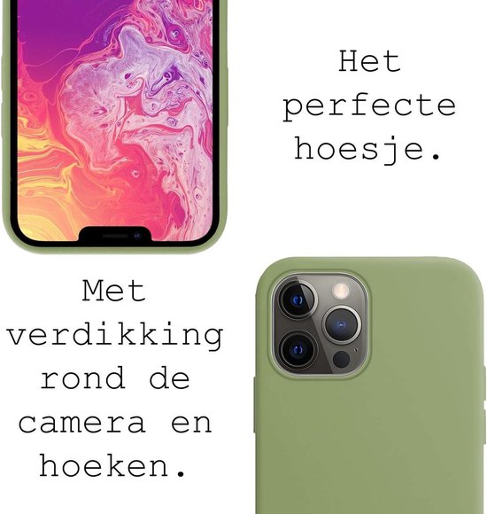 Coque iPhone 13 Pro en Siliconen avec protection d'écran - Coque iPhone 13 Pro avec protection d'écran Verte - Coque iPhone 13 Pro - Verte