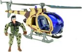 militaire helikopter met soldaat 27 cm bruin