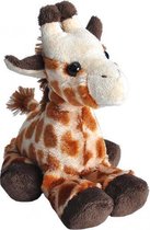 knuffel giraffe junior 18 cm pluche geel/bruin