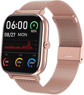 Malatie® Fuego Smartwatch dames - NIEUW DEC 2021 -  Bloeddruk meten - Stappenteller horloge - Magnetisch Opladen - Stainless Steel - Cadeau voor vrouw- Kerst