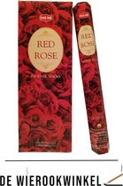 De Wierookwinkel – Doos - Wierook - Rood - Roos - Rode Roos - Red Rose - Rode Roos Wierook - Wierookstokjes Rode Roos - (HEM) - Wierooksticks - Incense sticks - 6 Kokers - 120 Stokjes