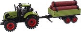 speelset Junior Farming tractor met aanhanger 28 cm