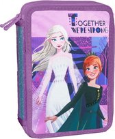 etui Frozen 2 meisjes 21 x 15 cm polyester donkerpaars