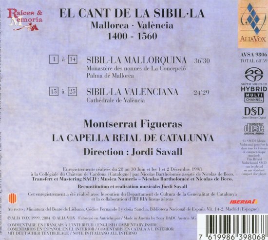 Figueras Capella Reial De Catalunya - El Cant De La Sibilla (Super Audio CD) - various artists