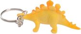sleutelhanger dino stegosaurus 6 cm geel