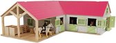 paardenhoekstal junior 68 x 77 cm hout rood/groen