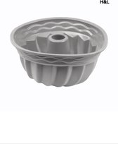 H&L tulband - grijs - taartvorm - tulbandvorm - siliconen - 24 cm