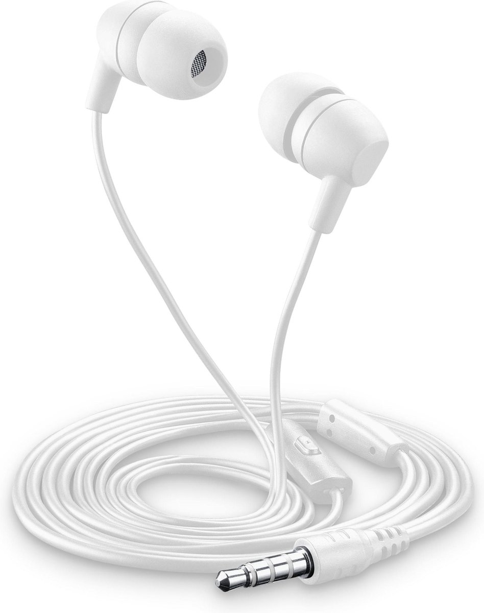Cellularline AUBASICW hoofdtelefoon/headset In-ear 3,5mm-connector Wit